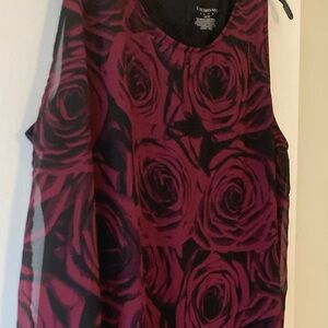 HOST PICK😀Dressy Sleeveless Black Top with Overlay